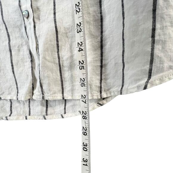 Joie White and Black Striped Blouse - Picture 8 of 14